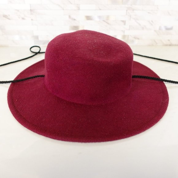 Arlin Hats Womens Wool Felt Crushable Wide Brim Fedora Designer‎ Red Wine USA